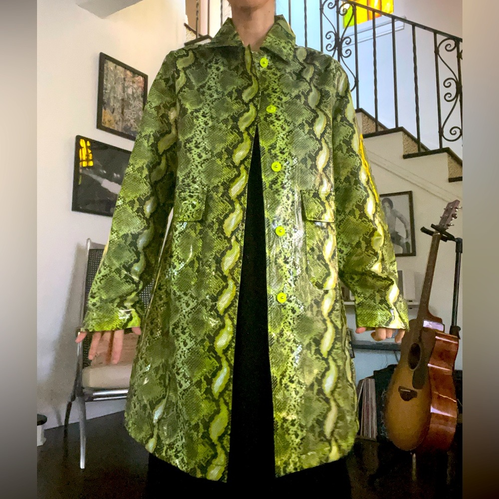 Green Snakeskin Raincoat